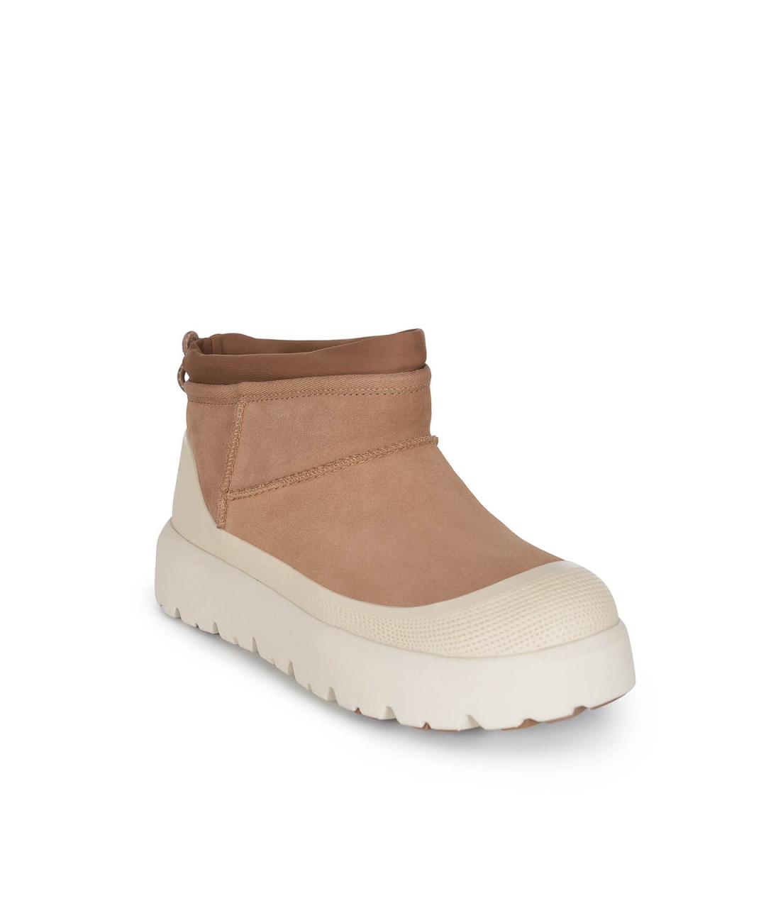 UGG Бежевые замшевые низкие кроссовки / кеды, фото 3