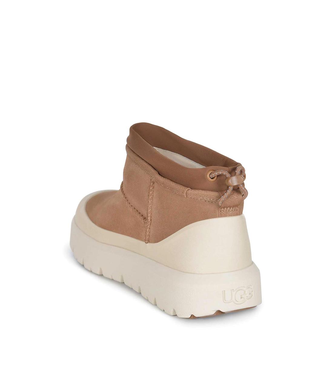UGG Бежевые замшевые низкие кроссовки / кеды, фото 4