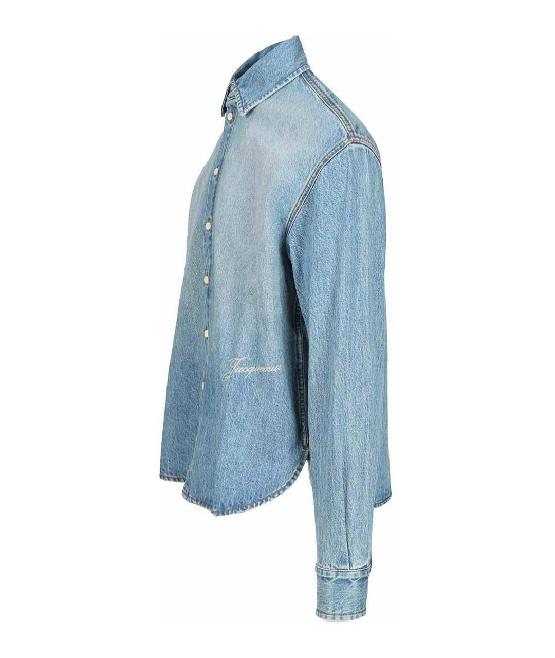 JACQUEMUS Голубая кэжуал рубашка, фото 3