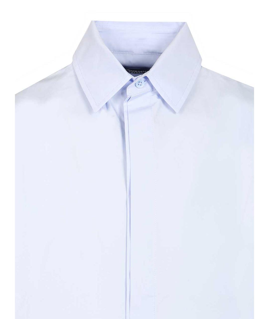 JACQUEMUS Голубая хлопковая классическая рубашка, фото 4