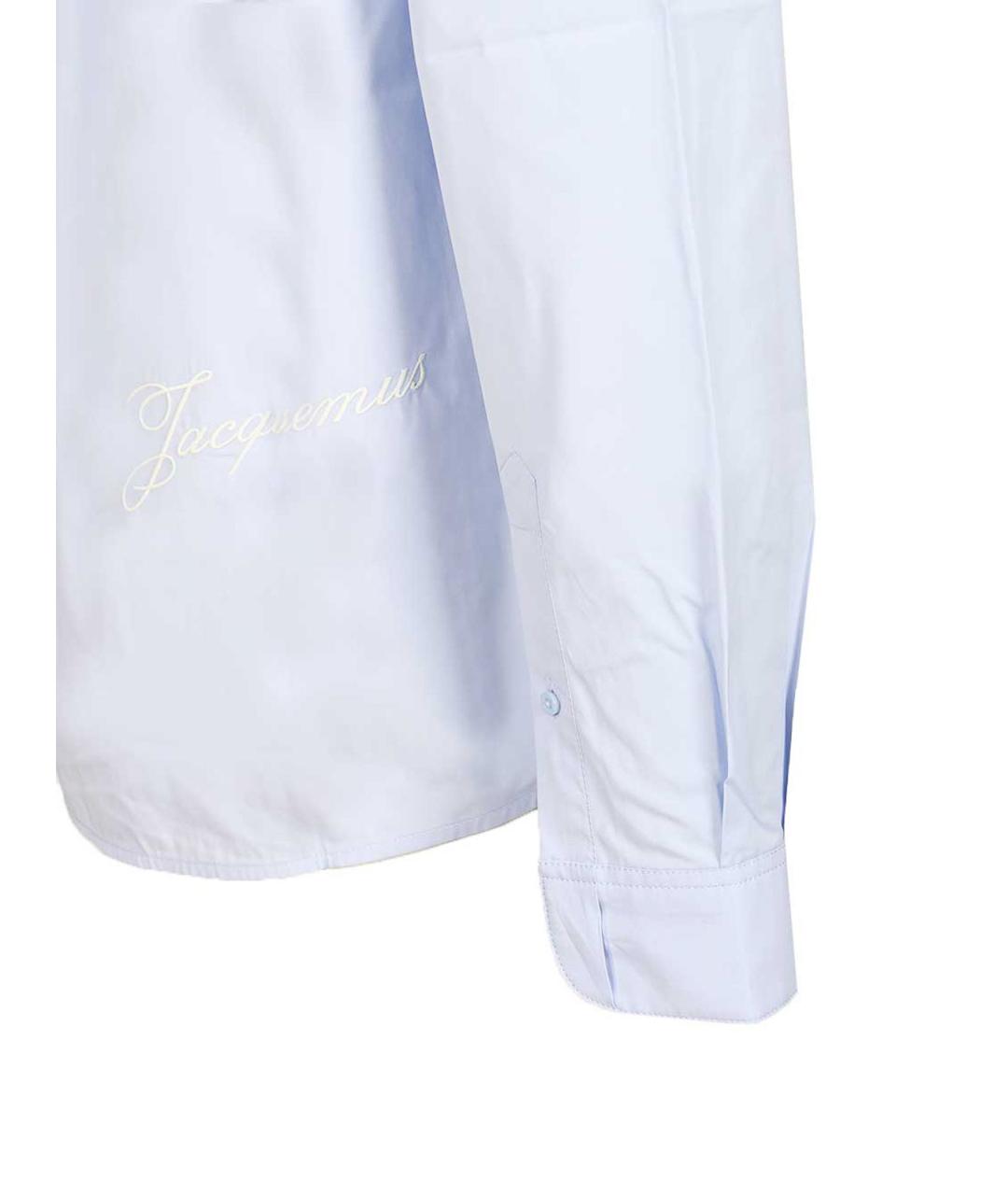 JACQUEMUS Голубая хлопковая классическая рубашка, фото 6