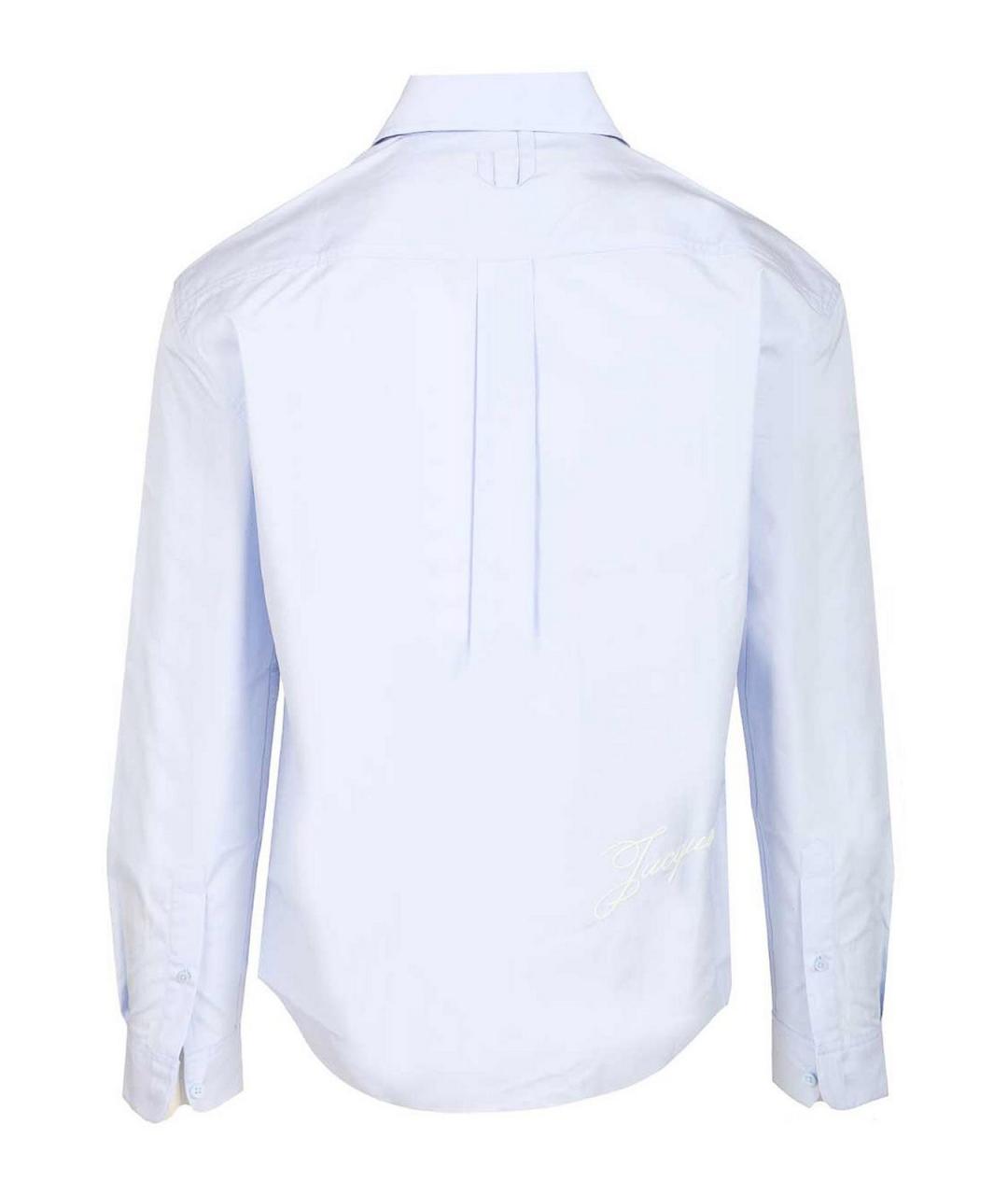 JACQUEMUS Голубая хлопковая классическая рубашка, фото 2