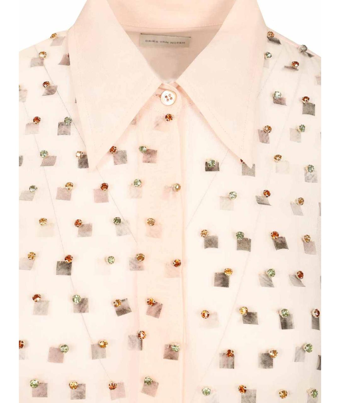 DRIES VAN NOTEN Розовая вискозная рубашка, фото 4