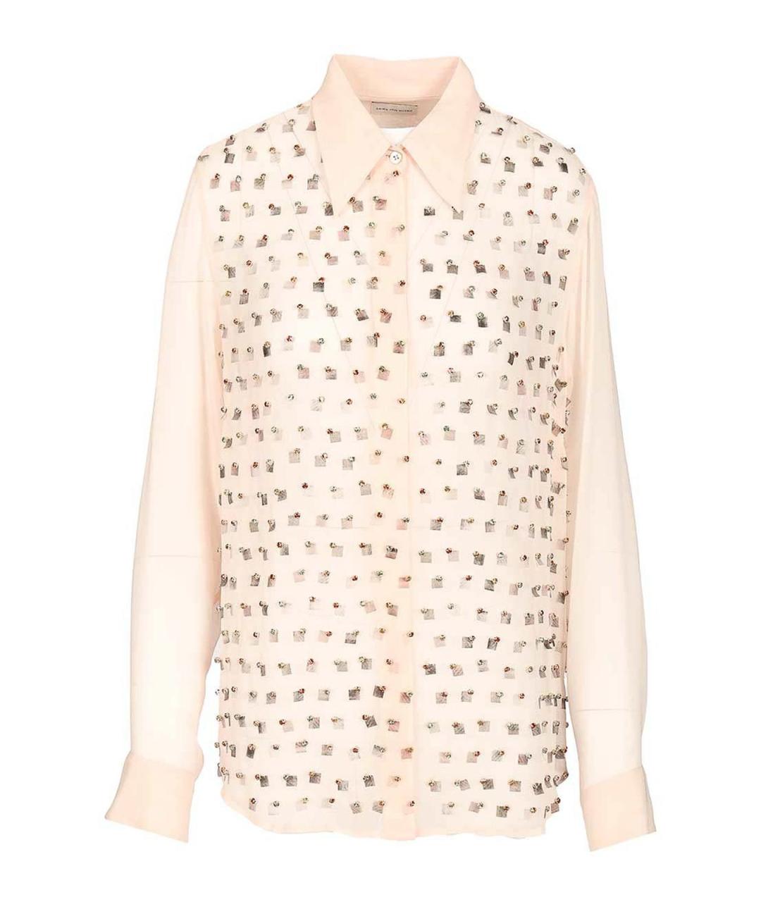 DRIES VAN NOTEN Розовая вискозная рубашка, фото 1