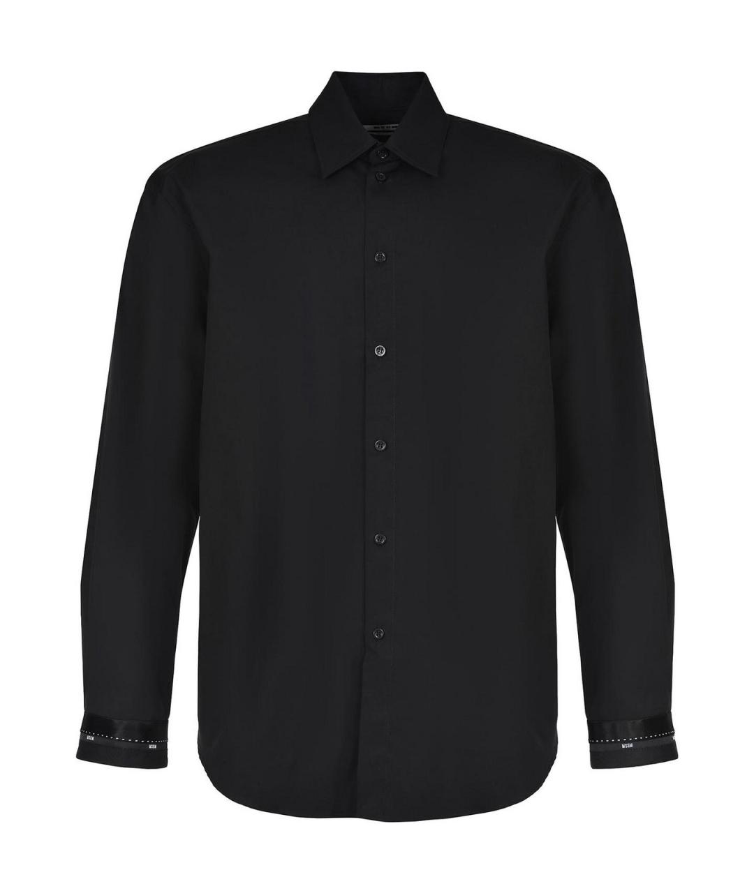 MSGM Черная хлопковая классическая рубашка, фото 1