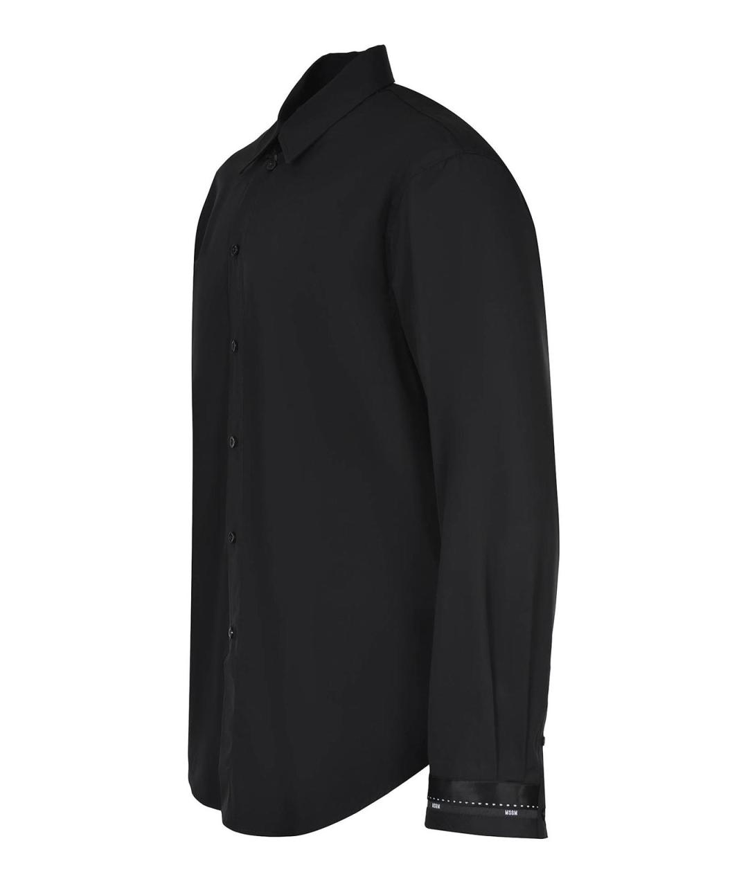 MSGM Черная хлопковая классическая рубашка, фото 2