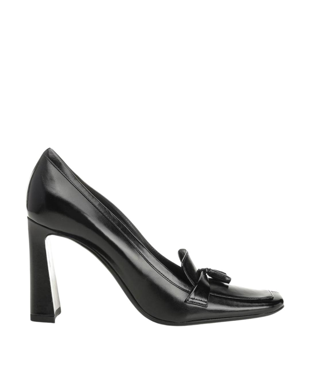 SAINT LAURENT Черные кожаные туфли, фото 1
