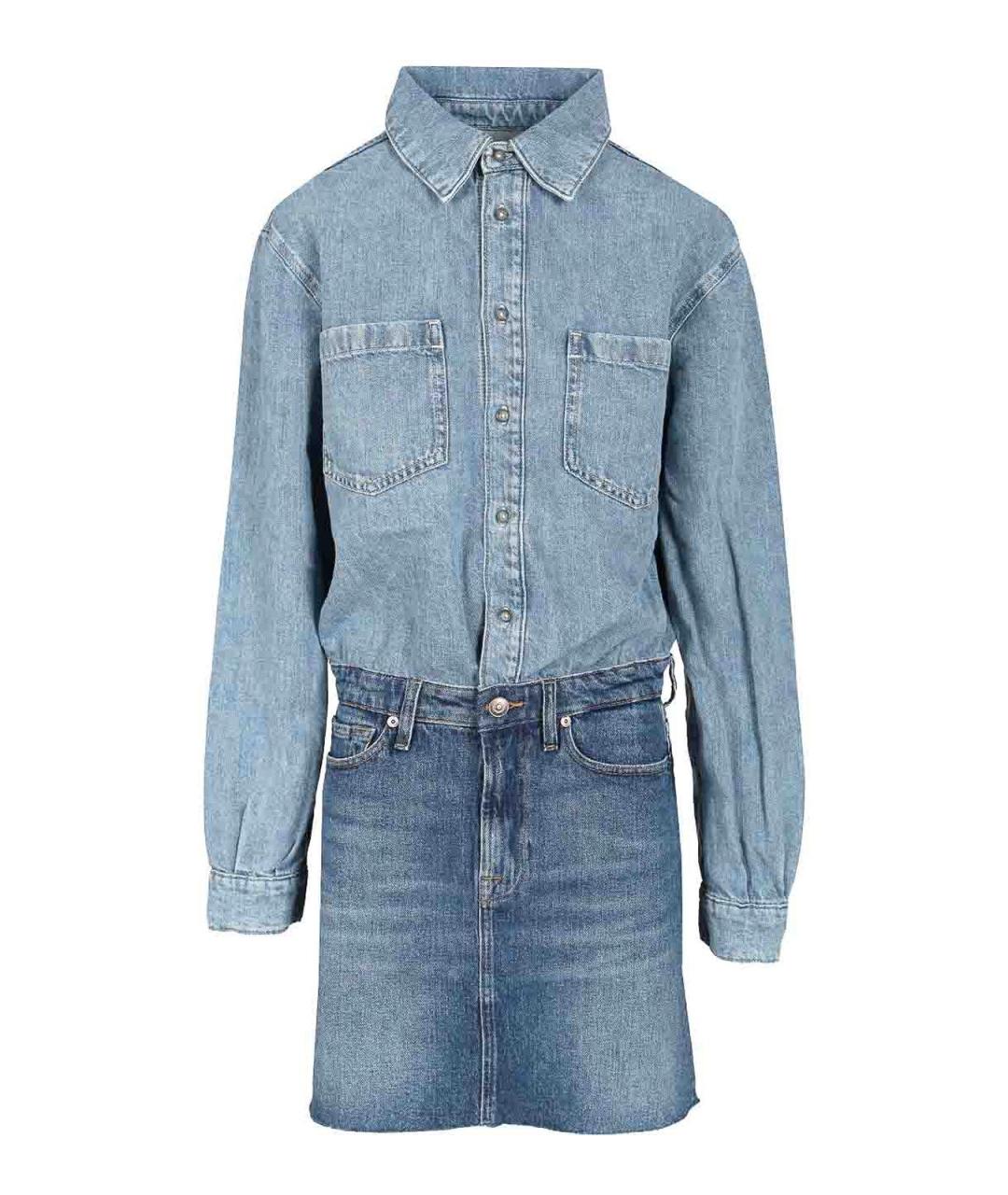 7 FOR ALL MANKIND Синяя замшевая рубашка, фото 1