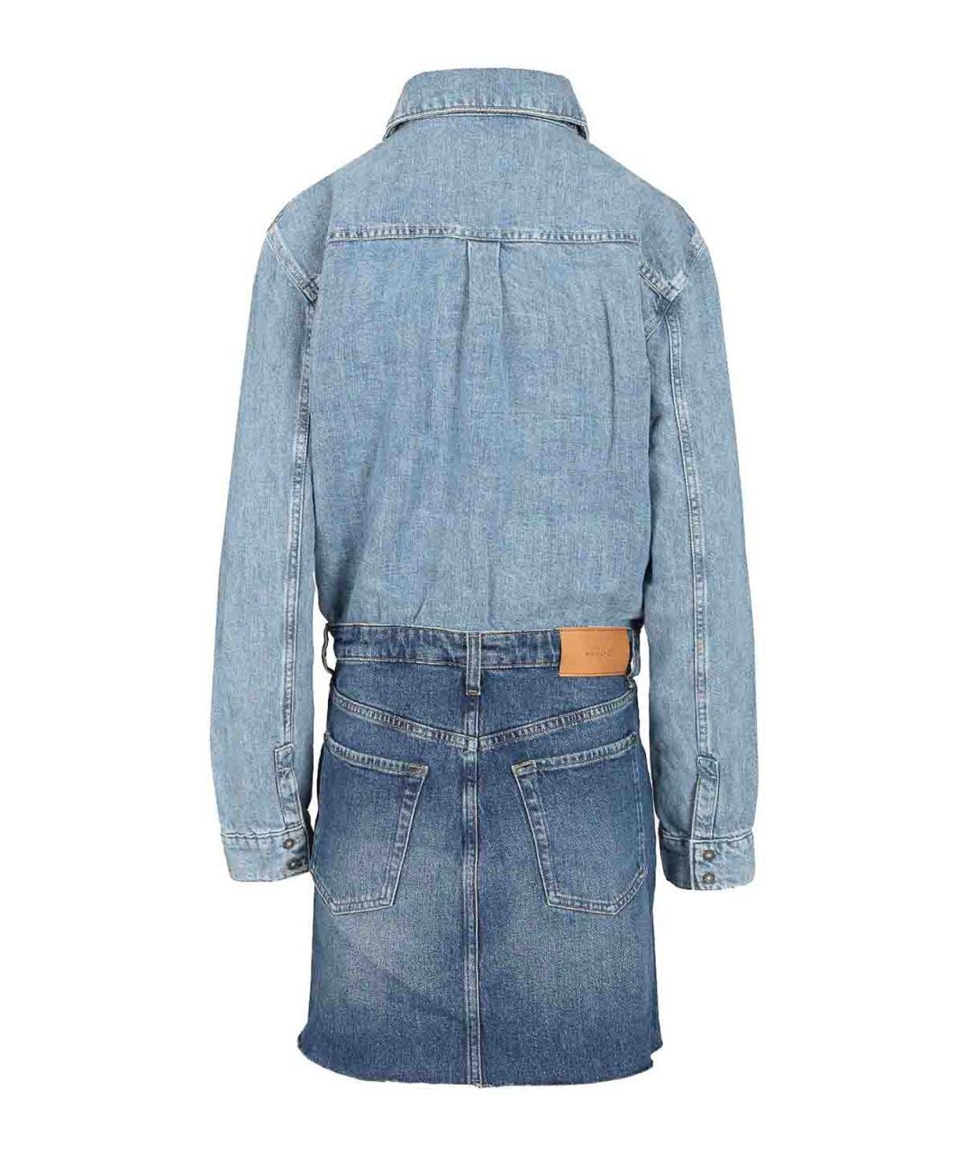 7 FOR ALL MANKIND Синяя замшевая рубашка, фото 2