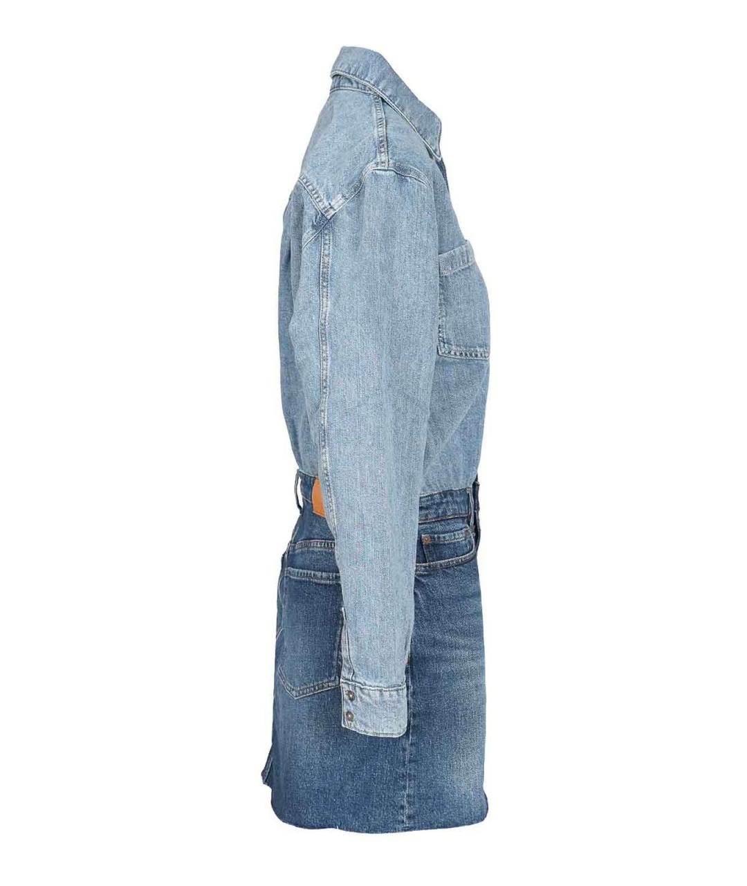 7 FOR ALL MANKIND Синяя замшевая рубашка, фото 3