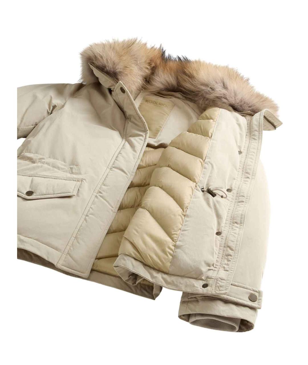 WOOLRICH Бежевая полиамидовая куртка, фото 4