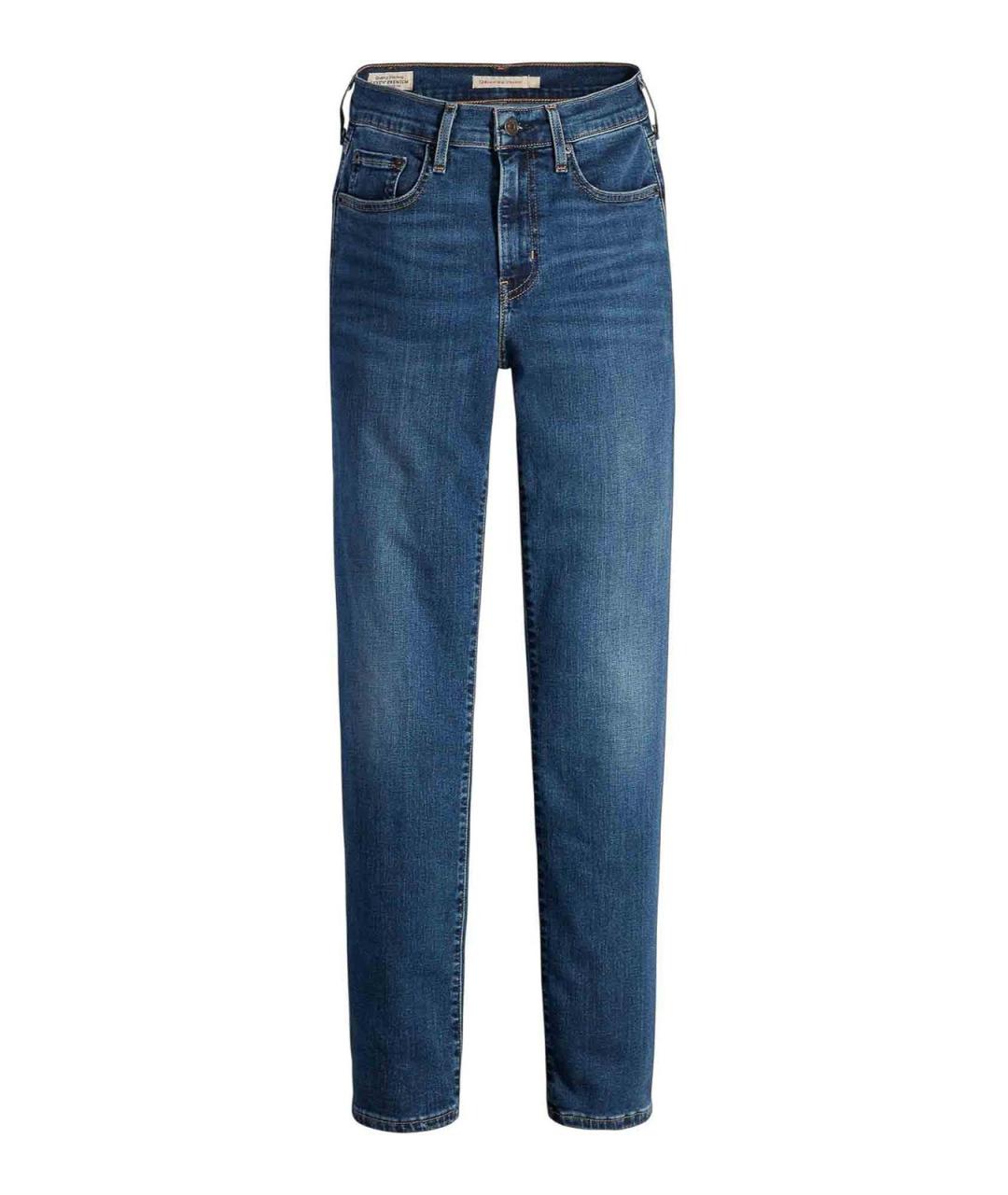 LEVI'S Синие хлопковые прямые джинсы, фото 1
