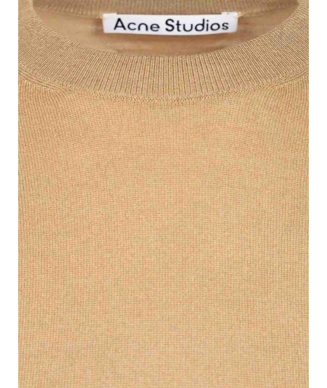 ACNE STUDIOS Бежевый кашемировый джемпер / свитер, фото 3