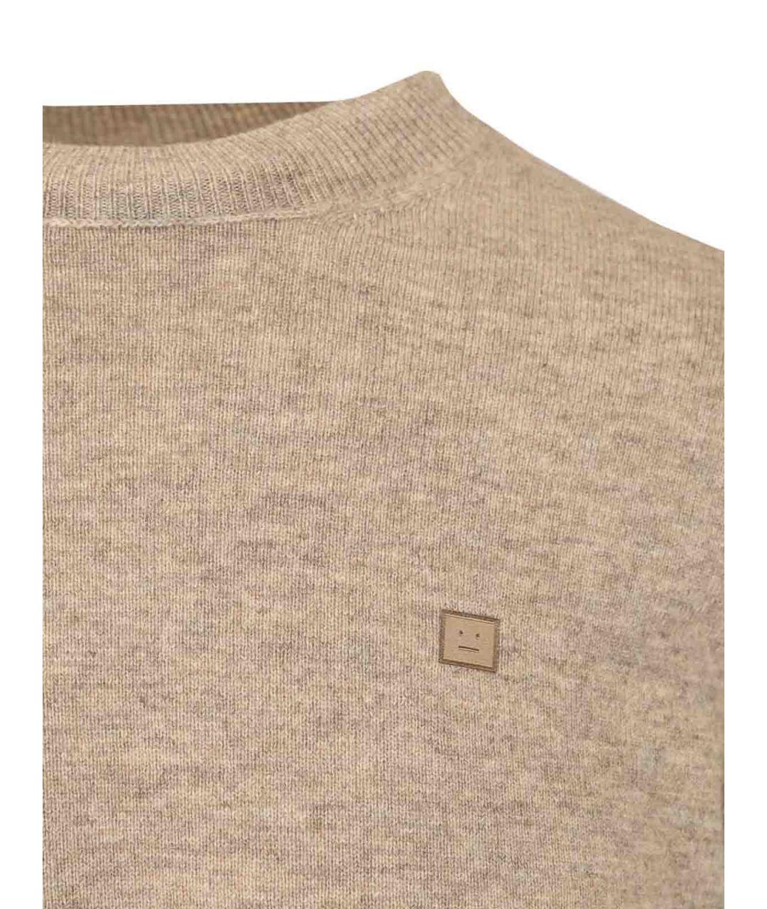 ACNE STUDIOS Бежевый шерстяной джемпер / свитер, фото 4