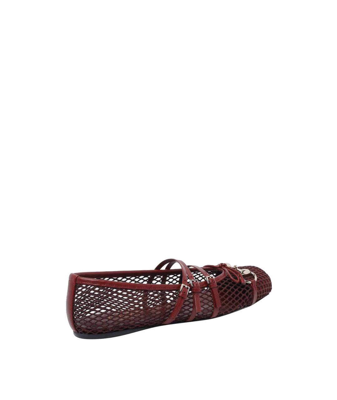 GUCCI Бордовые балетки, фото 3