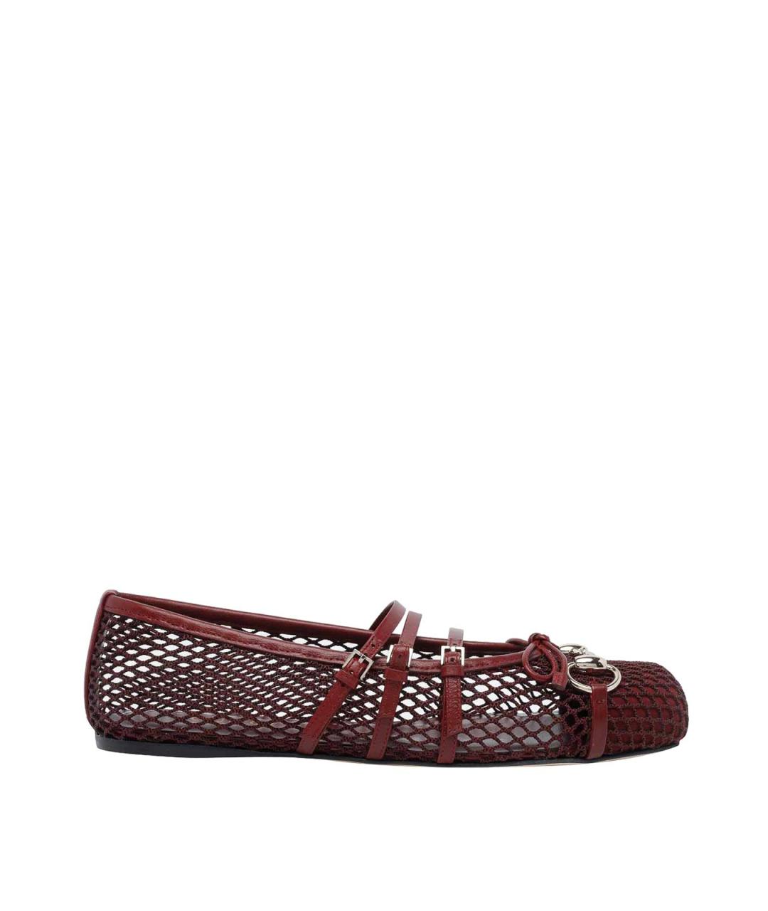 GUCCI Бордовые балетки, фото 1