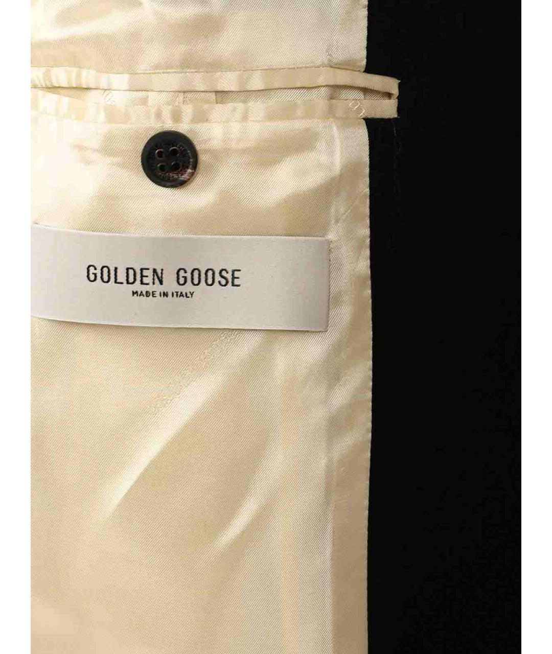 GOLDEN GOOSE Темно-синее шерстяное пальто, фото 6