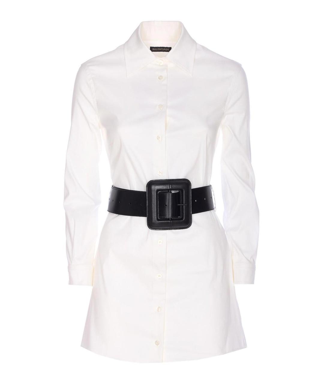 BALENCIAGA Белое хлопковое повседневное платье, фото 1