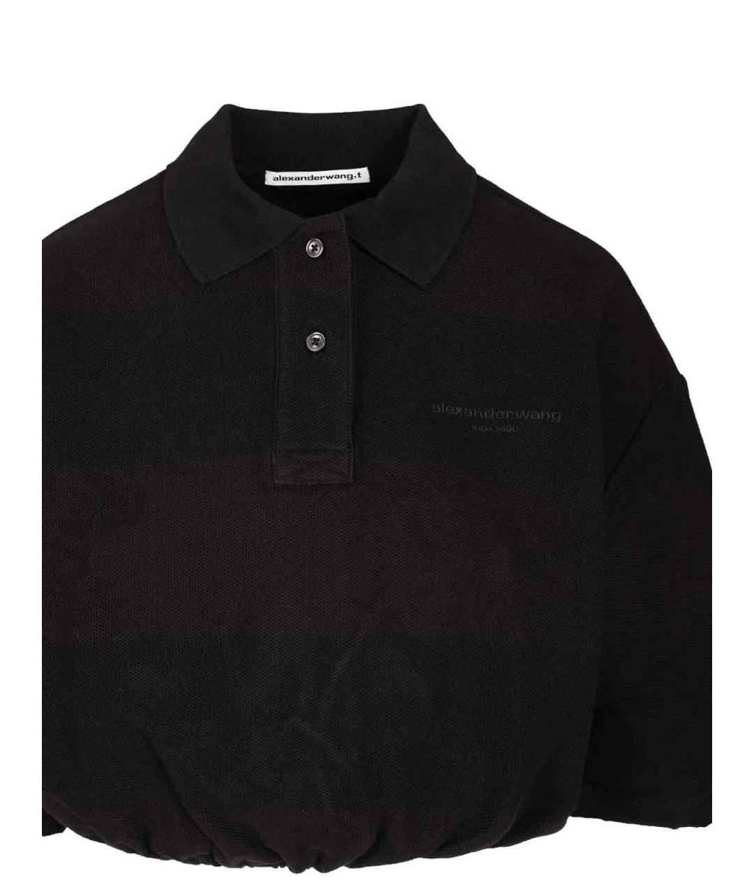 ALEXANDER WANG Черная хлопковая футболка, фото 4
