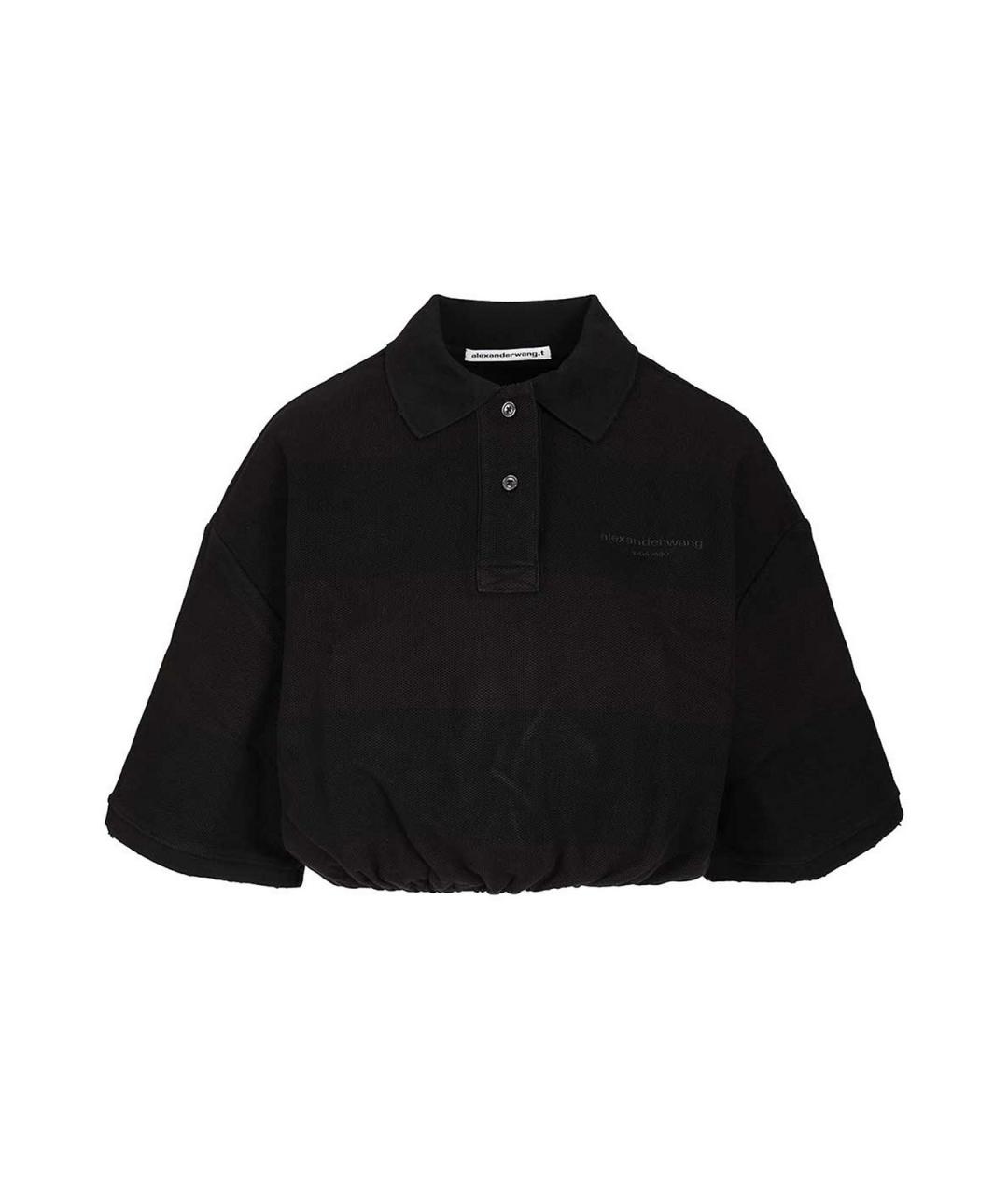 ALEXANDER WANG Черная хлопковая футболка, фото 1