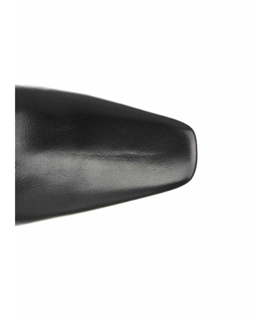 SAINT LAURENT Черные кожаные сапоги, фото 4