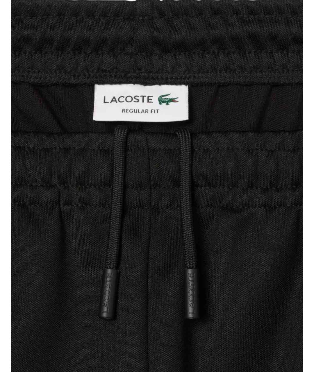 LACOSTE Черные полиэстеровые повседневные брюки, фото 3