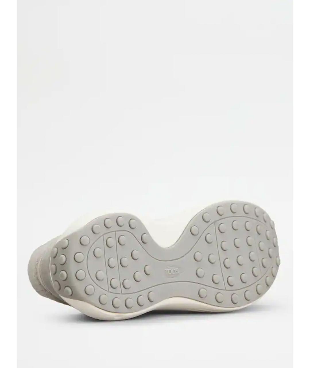 TOD'S Белые кожаные кроссовки, фото 4