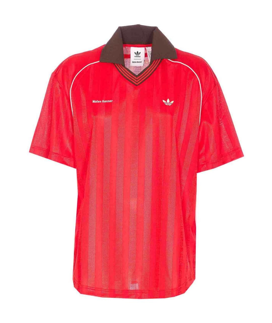 ADIDAS Красная полиэстеровая футболка, фото 1