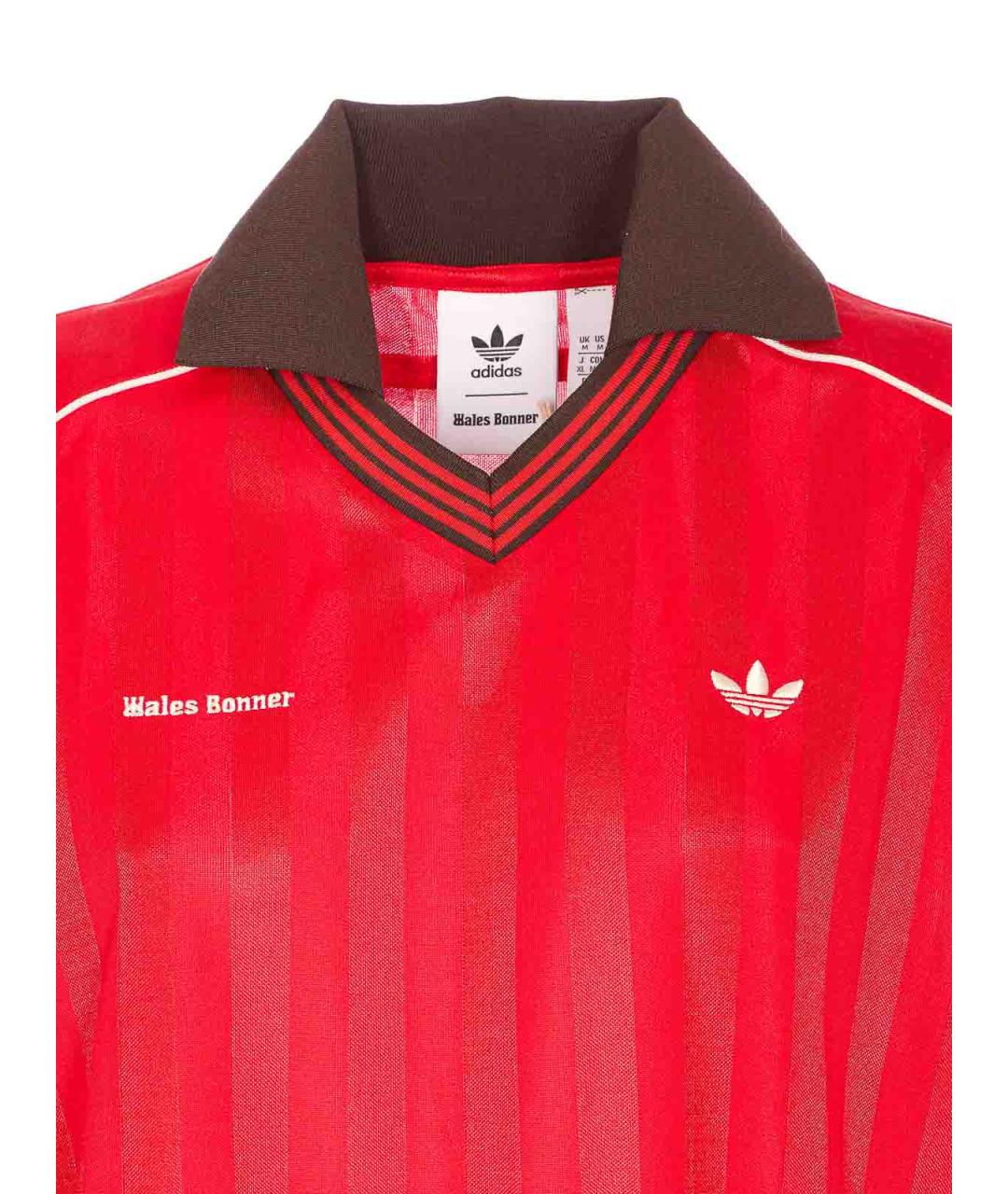 ADIDAS Красная полиэстеровая футболка, фото 4