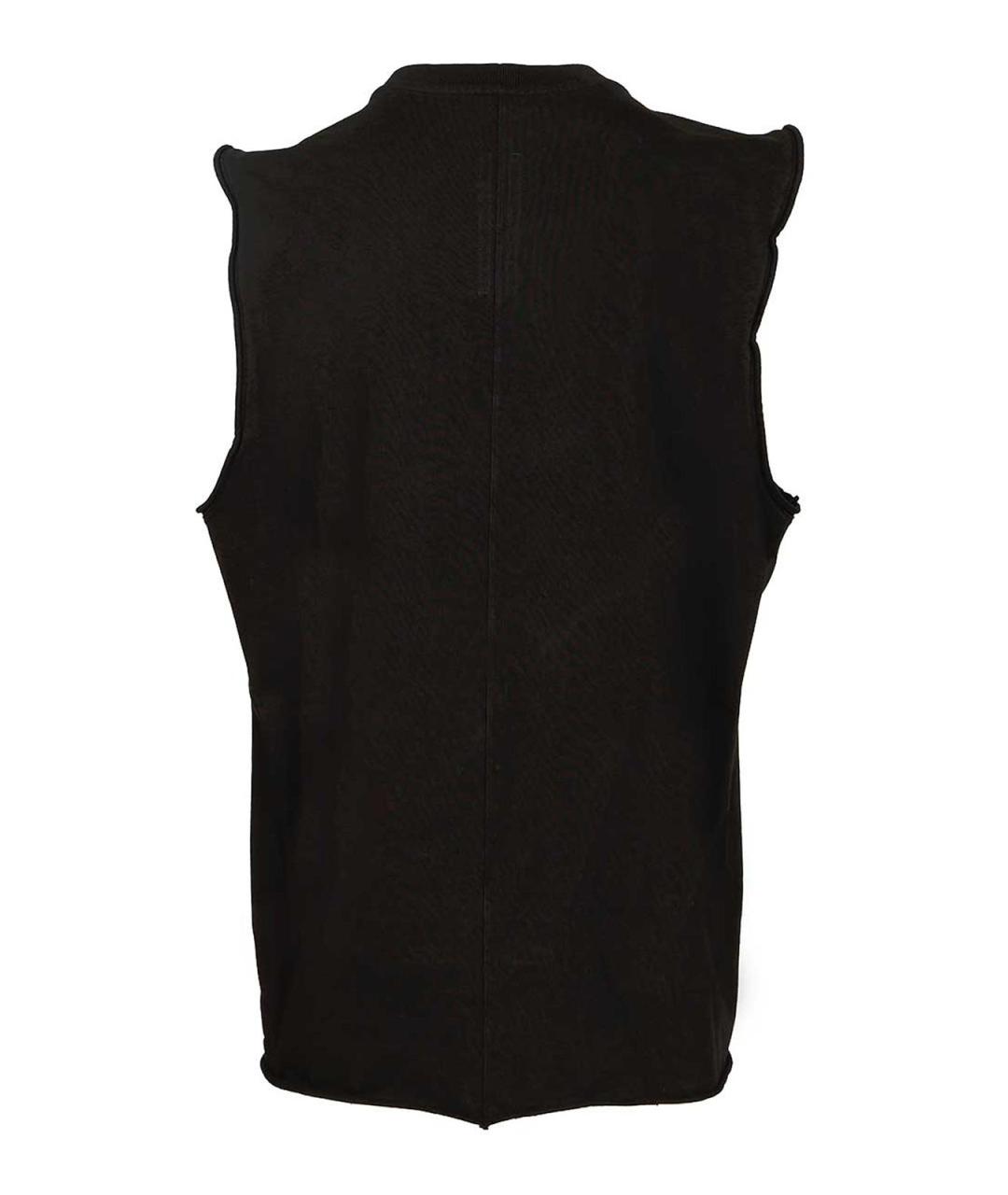 RICK OWENS Черная хлопковая майка, фото 2