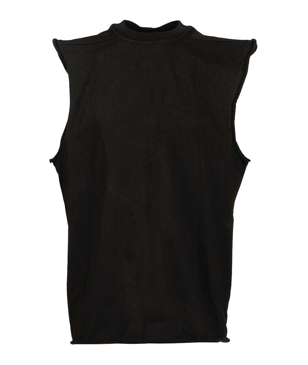 RICK OWENS Черная хлопковая майка, фото 1