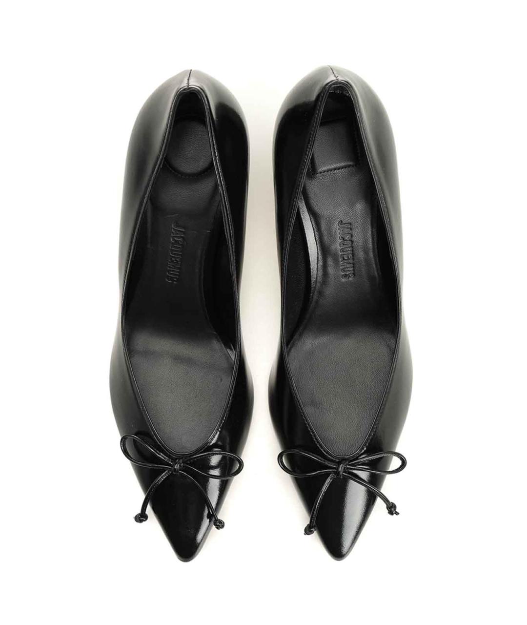 JACQUEMUS Черные кожаные туфли, фото 5