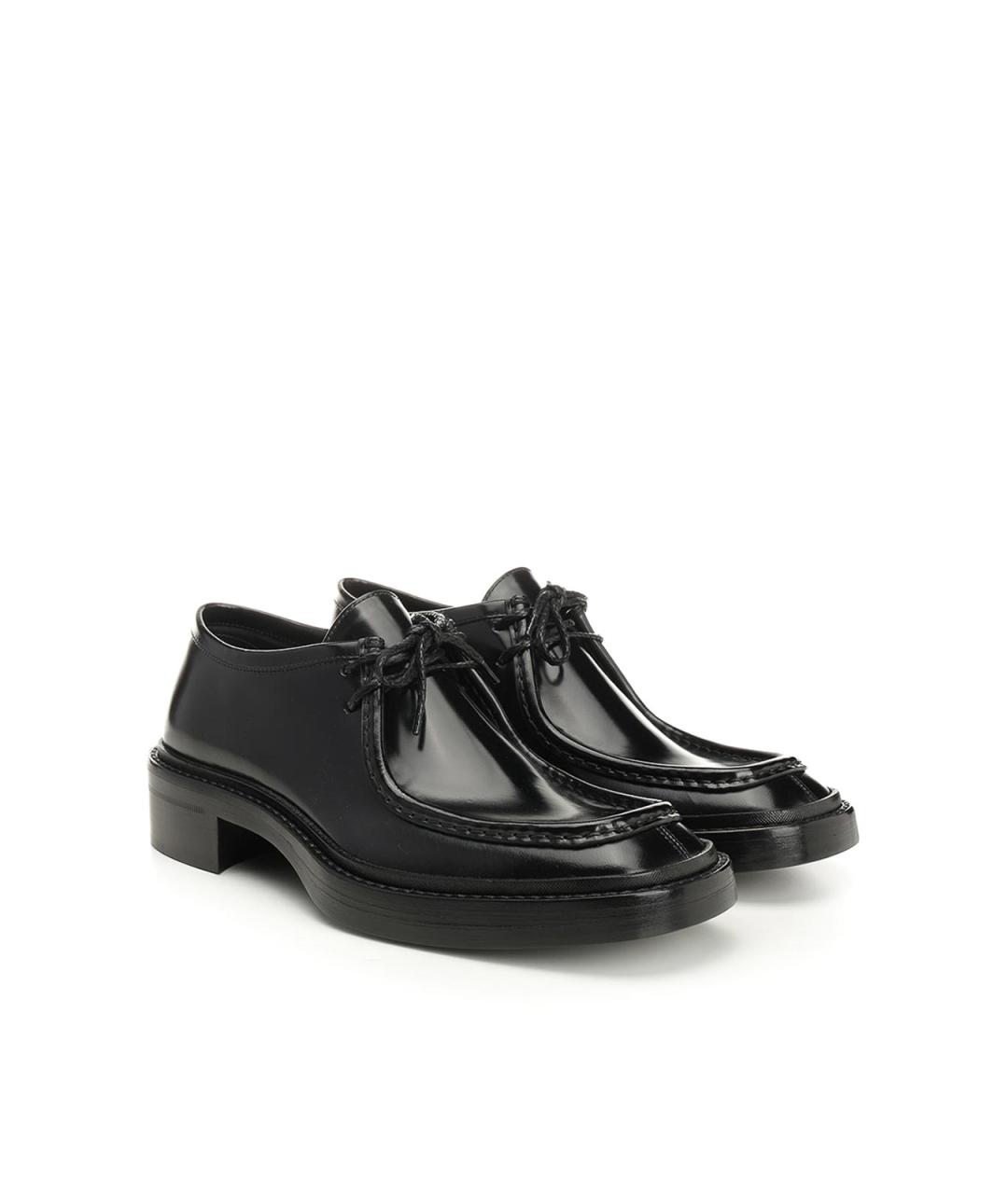 SAINT LAURENT Черные кожаные туфли, фото 2
