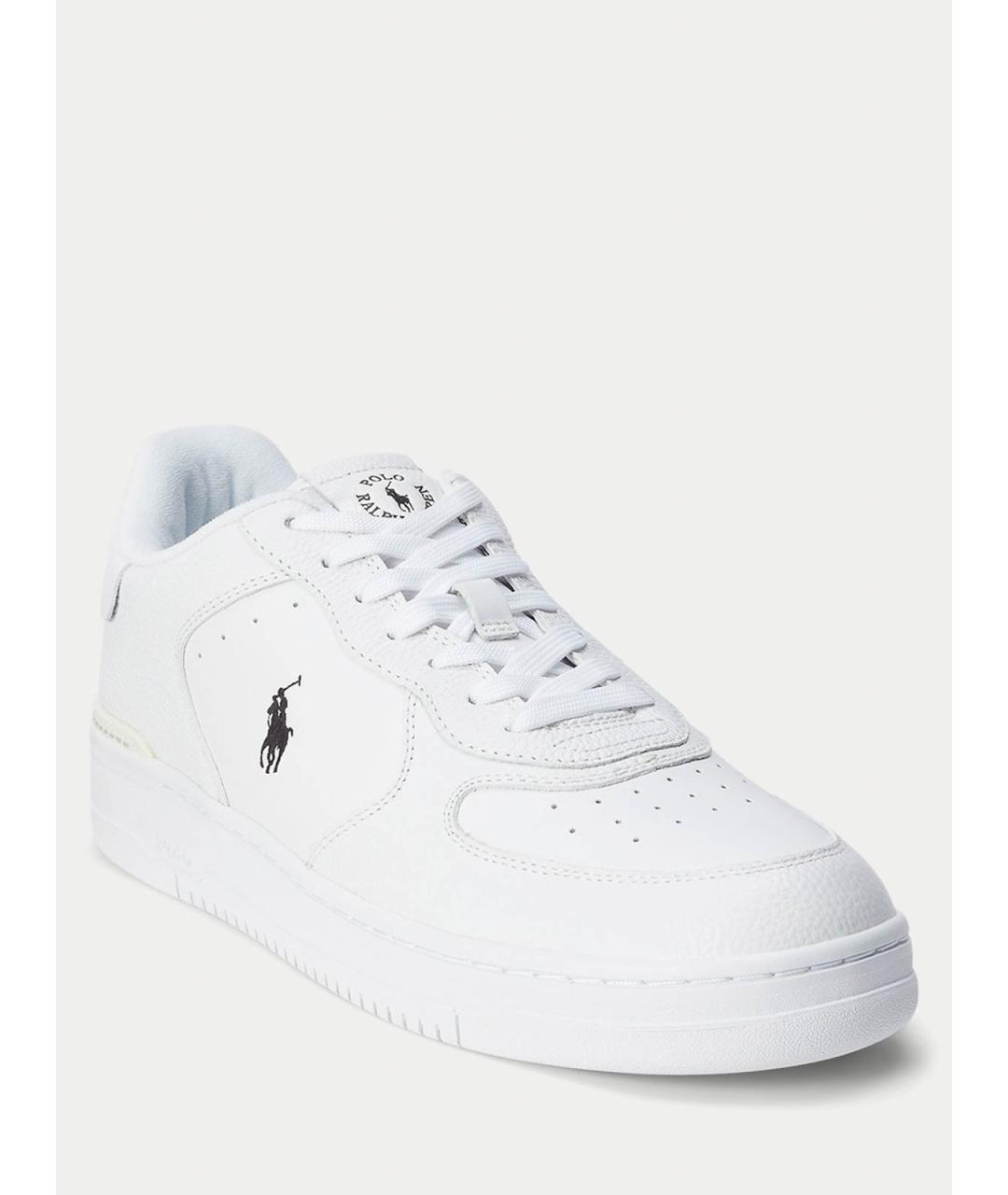 POLO RALPH LAUREN Белые кожаные кеды, фото 2