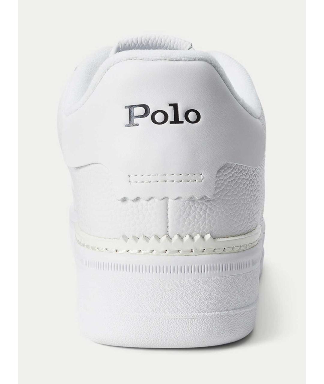 POLO RALPH LAUREN Белые кожаные кеды, фото 3