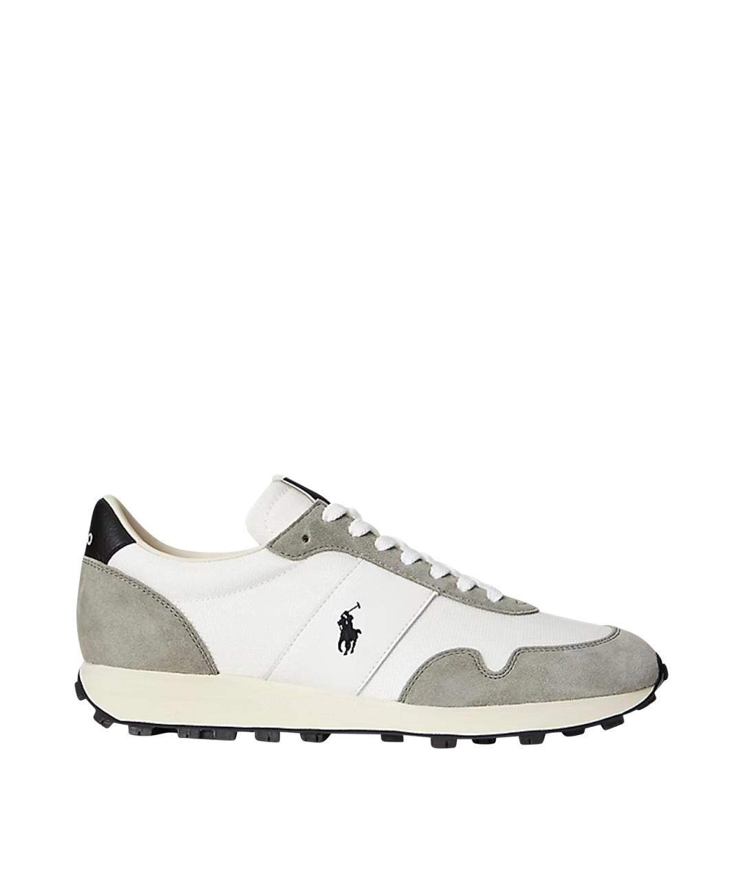 POLO RALPH LAUREN Серые синтетические низкие кроссовки / кеды, фото 1