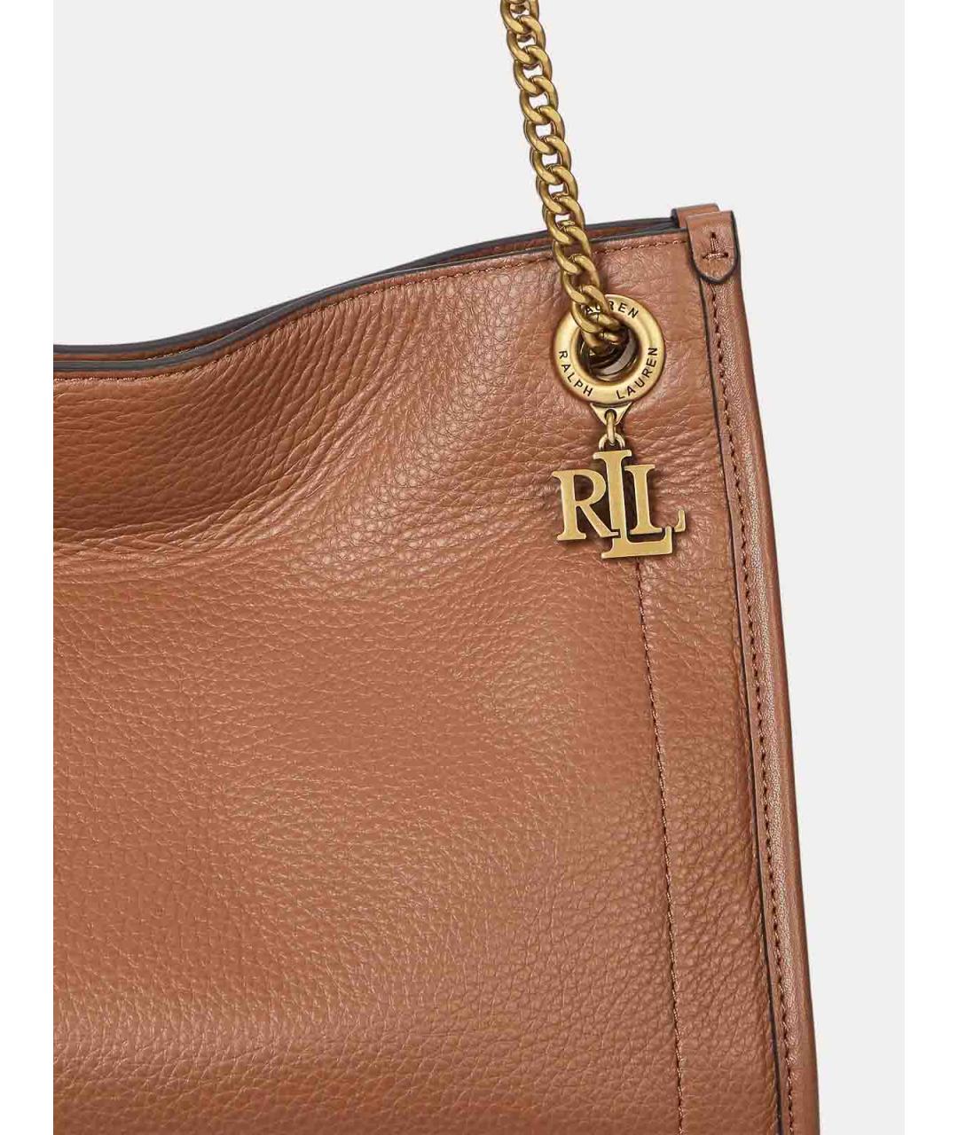 RALPH LAUREN Коричневая сумка тоут, фото 5