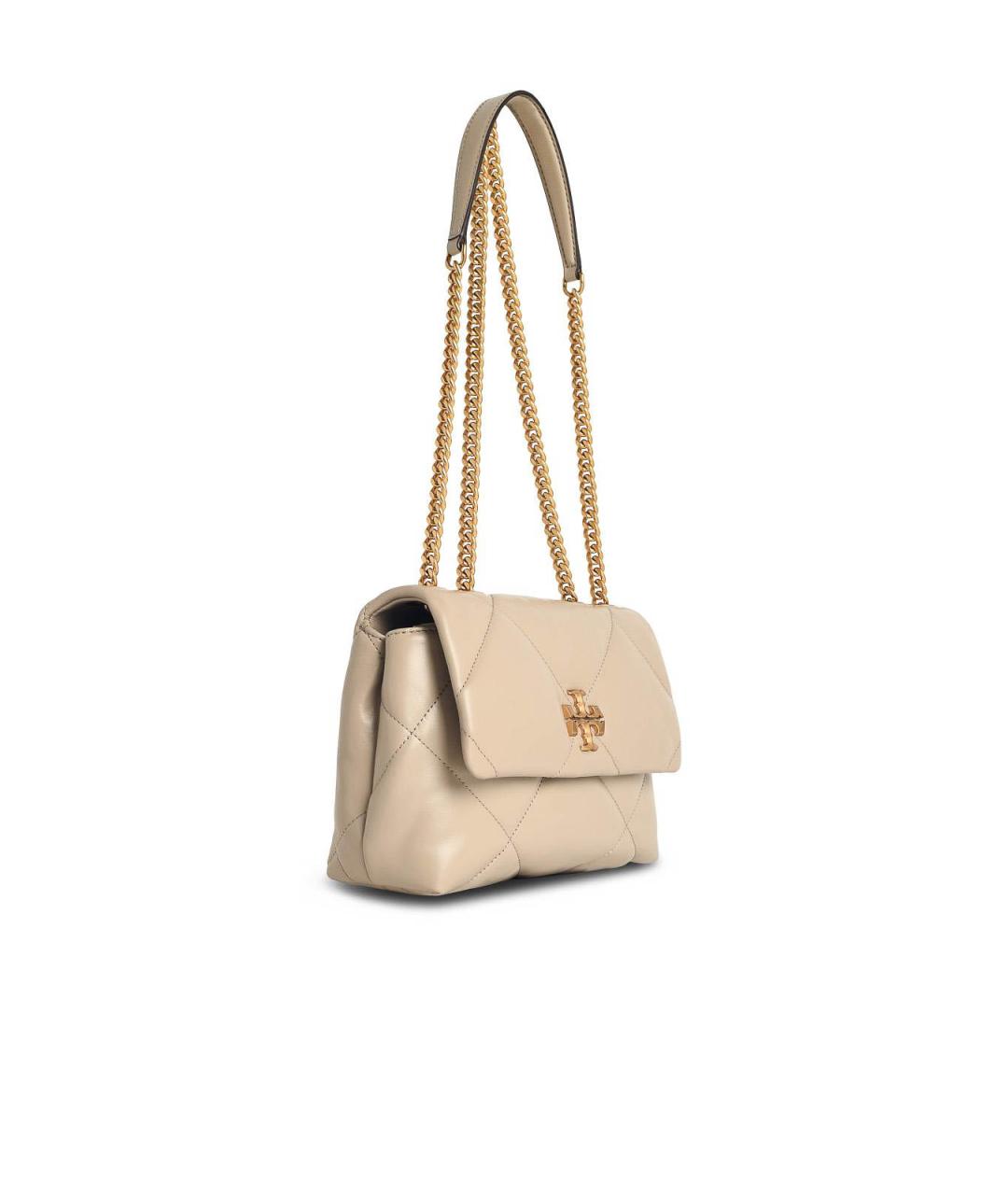 TORY BURCH Бежевая кожаная сумка через плечо, фото 2