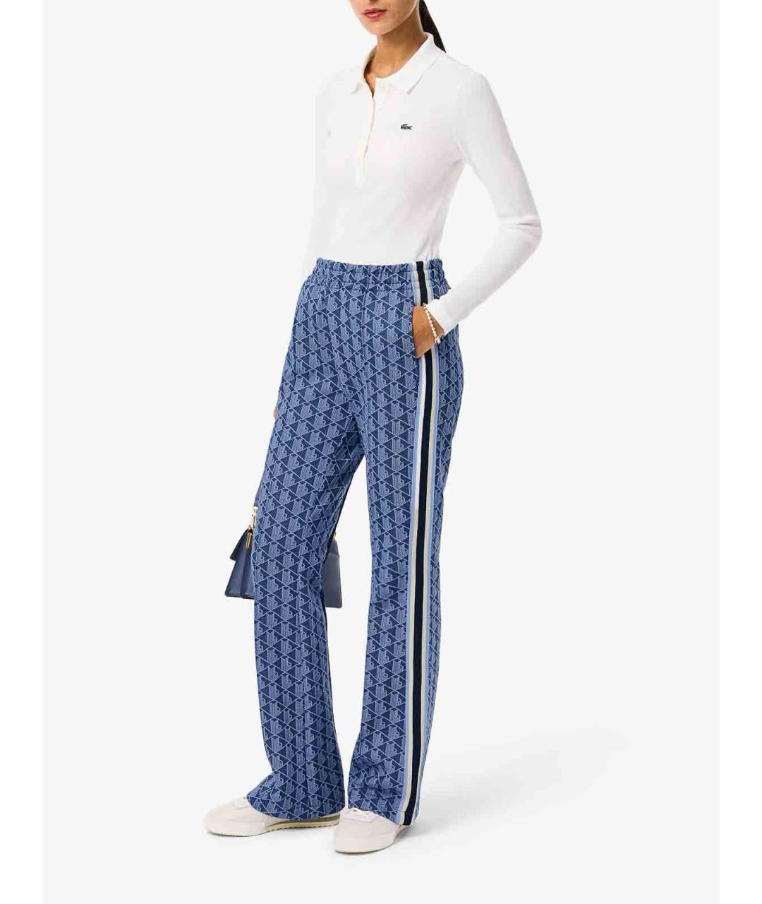 LACOSTE Синие полиэстеровые спортивные брюки и шорты, фото 2