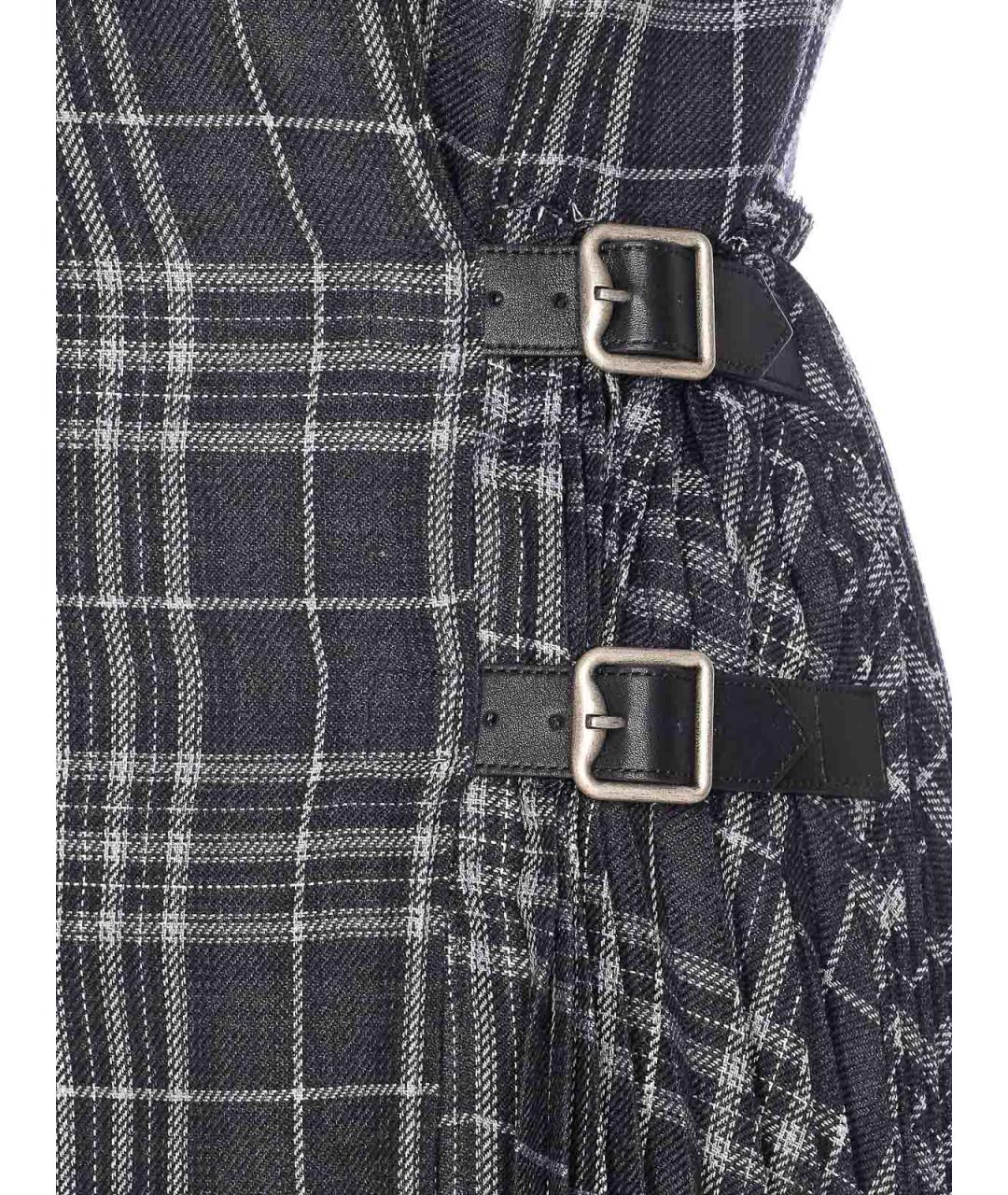 BURBERRY Серое полиэстеровое повседневное платье, фото 3