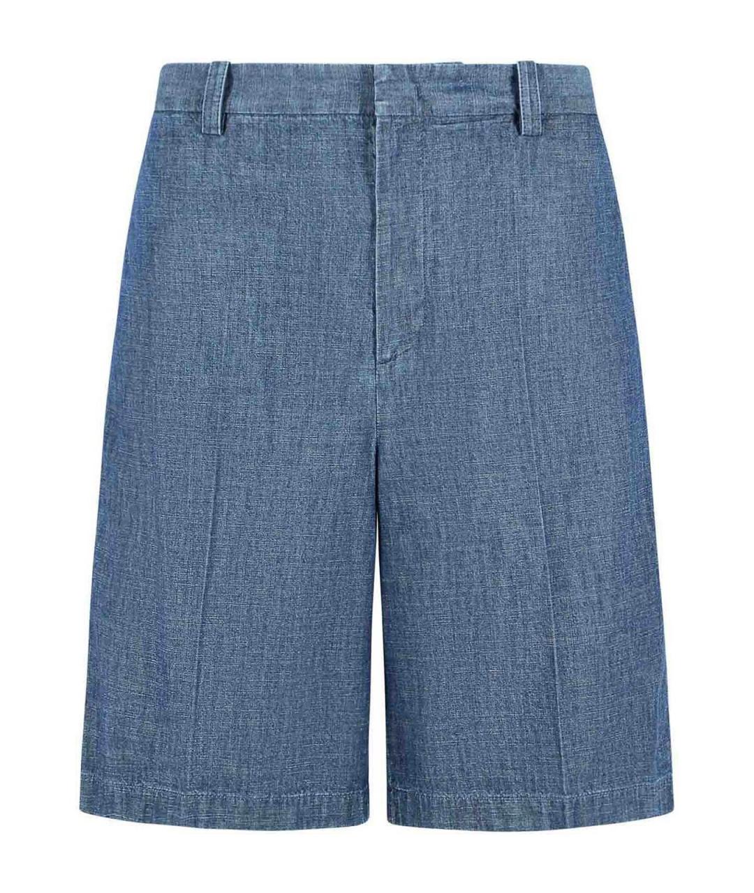 JIL SANDER Синие хлопковые шорты, фото 1