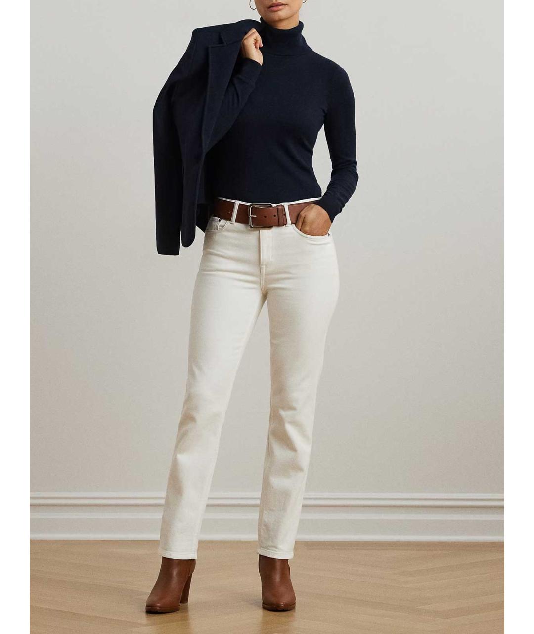 RALPH LAUREN Синяя полиамидовая водолазка, фото 2