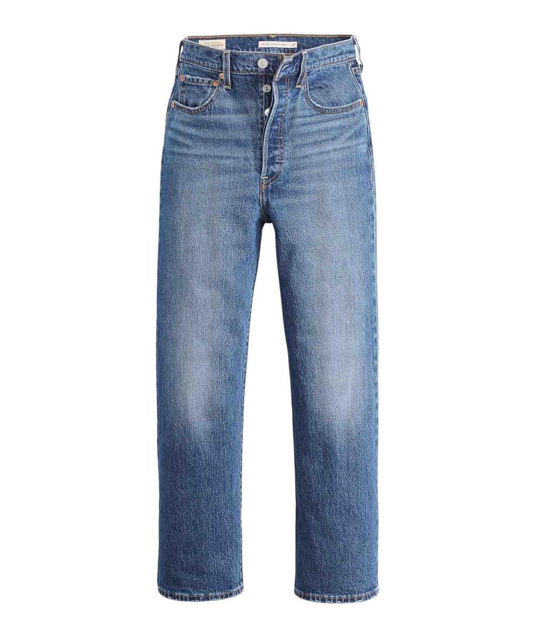 LEVI'S Синие хлопковые прямые джинсы, фото 1