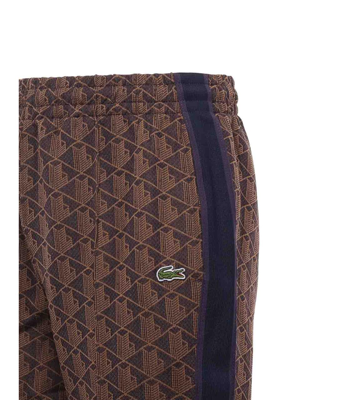 LACOSTE Коричневые полиэстеровые повседневные брюки, фото 2
