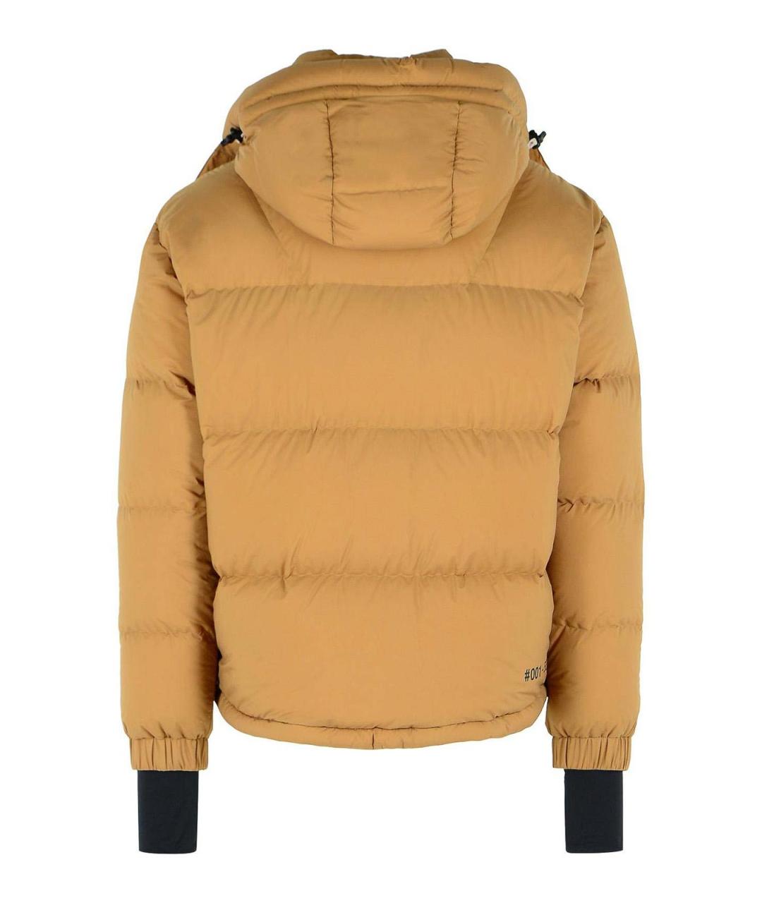 MONCLER Коричневый полиамидовый пуховик, фото 2