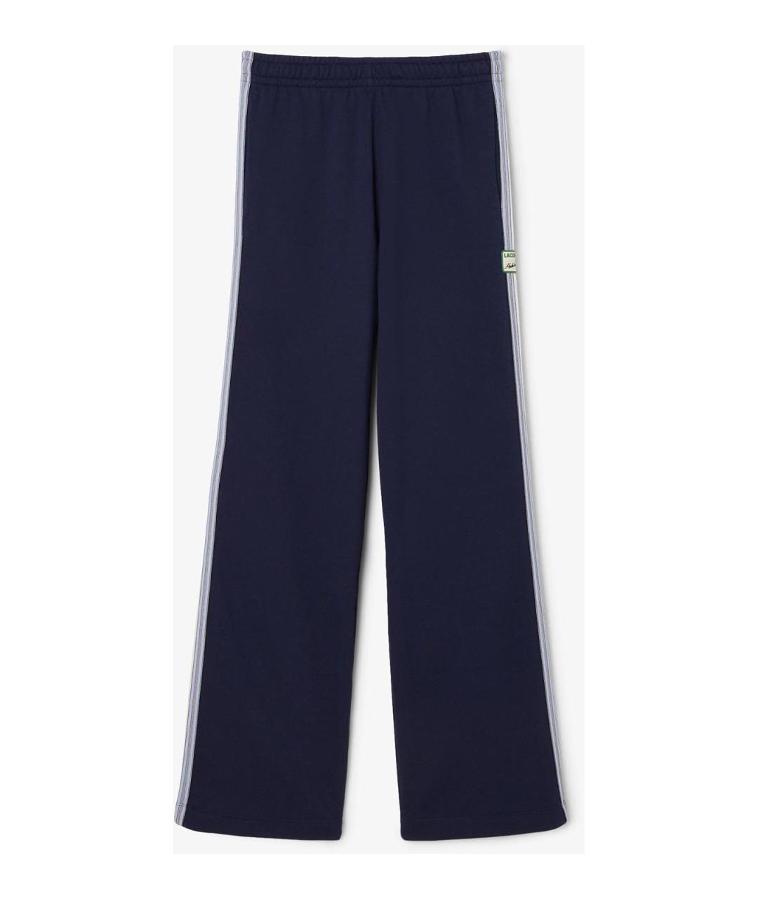 LACOSTE Синие хлопковые брюки широкие, фото 2