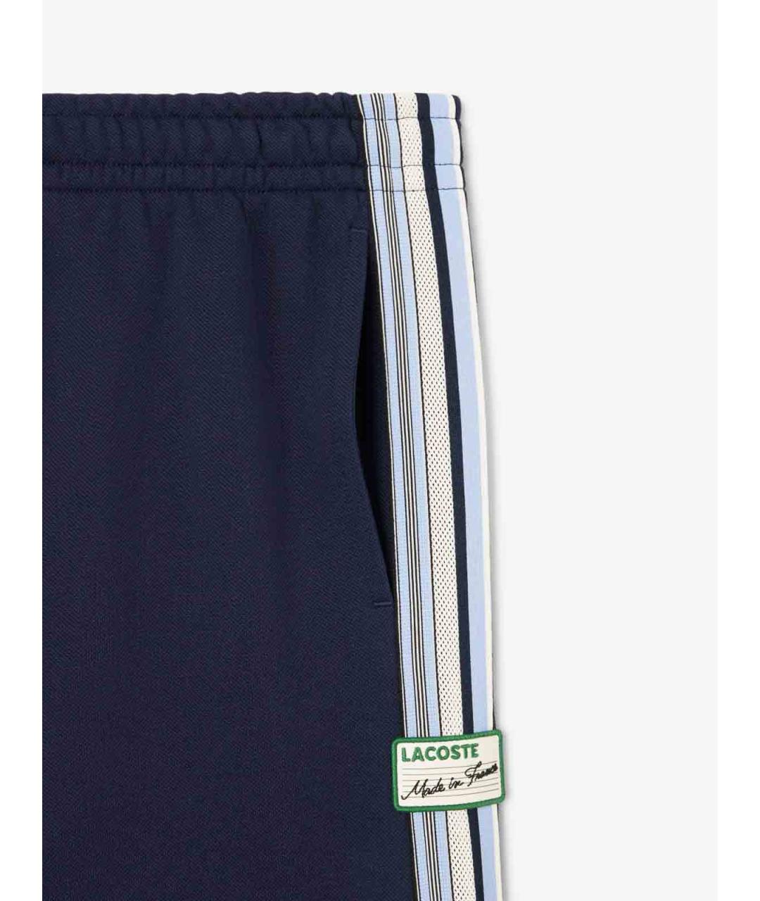 LACOSTE Синие хлопковые брюки широкие, фото 7