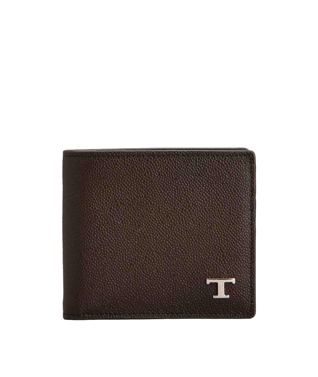 TOD'S Коричневый кожаный кошелек, фото 1