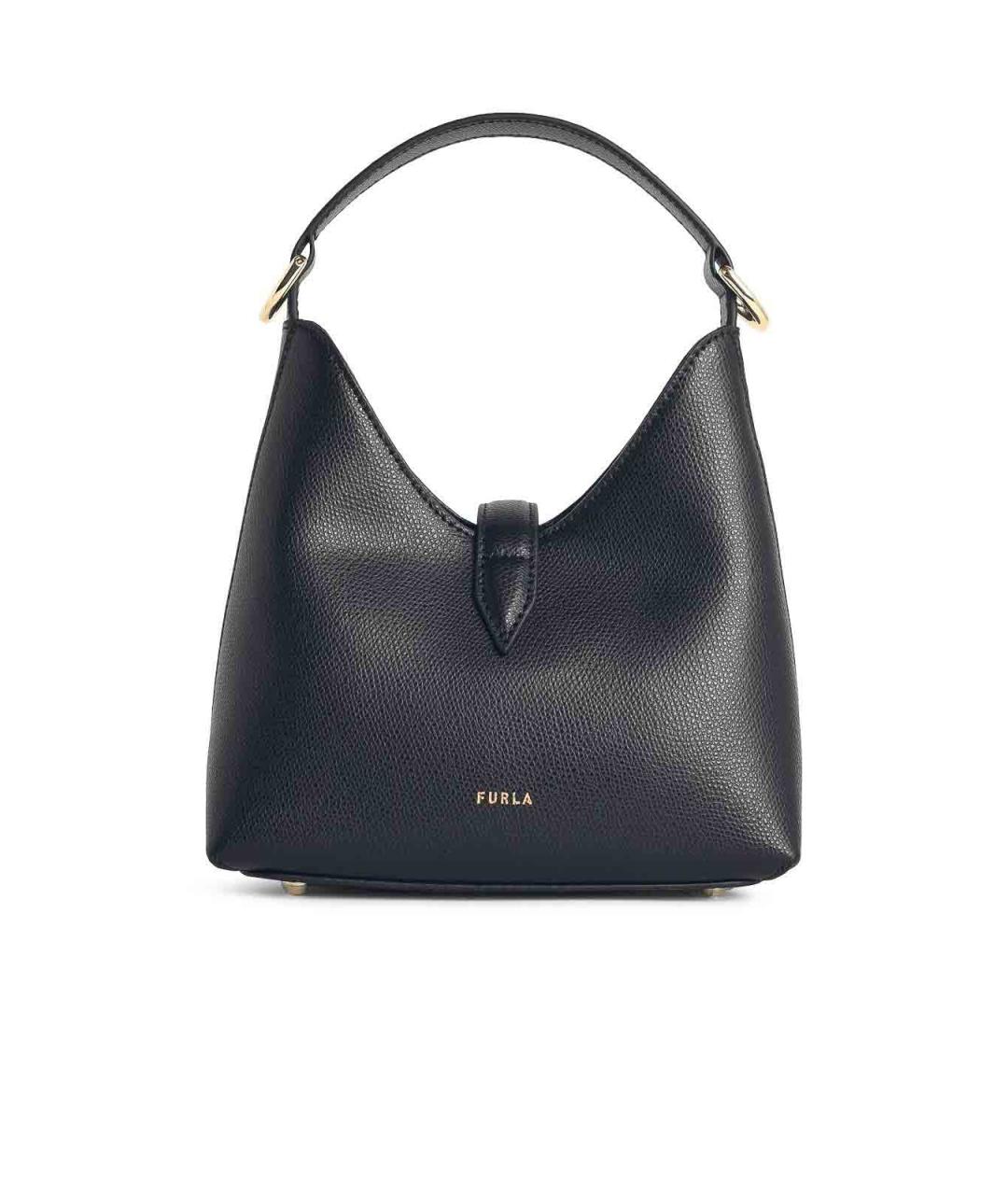 FURLA Черная кожаная сумка через плечо, фото 3