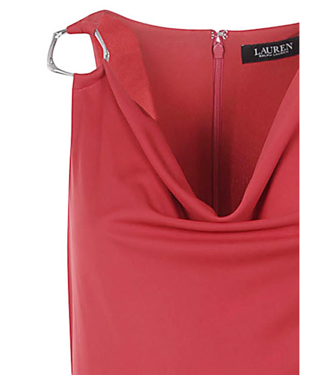 RALPH LAUREN Красное полиэстеровое повседневное платье, фото 3